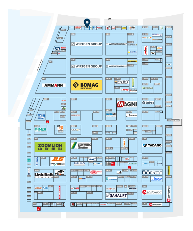 Hall plan Freigelände Bauma 2025